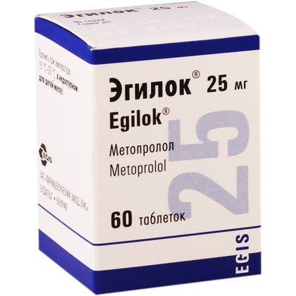ეგილოკი(მეტოპ) ტაბლეტი  25მგ #60
