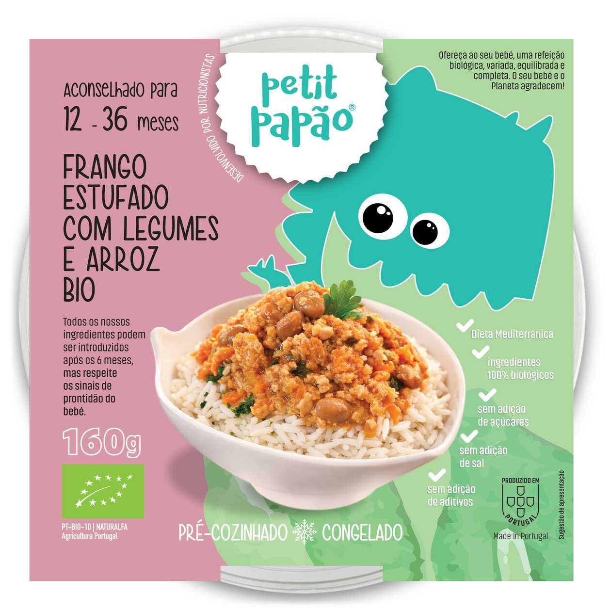 Frango Estufado com Legumes e Arroz (12+ BIO)