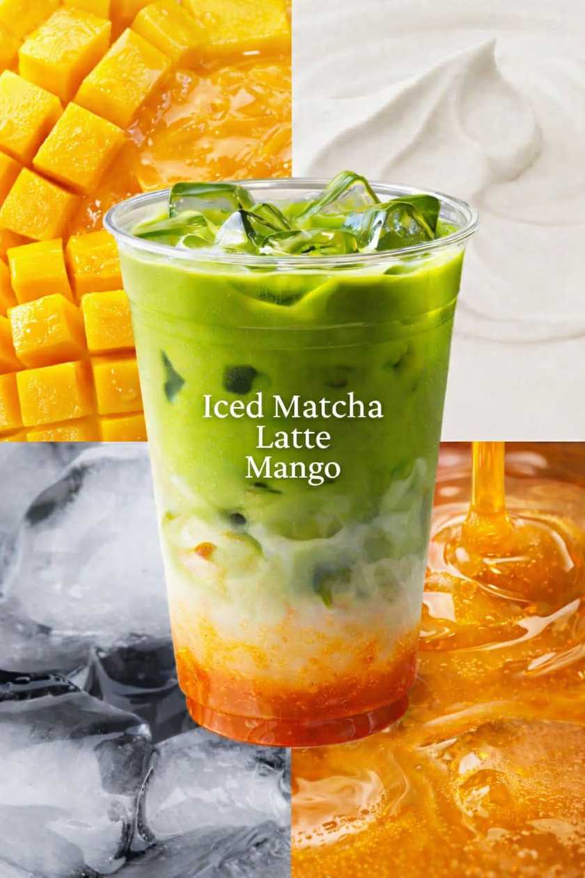 Iced Matcha Mango Latte