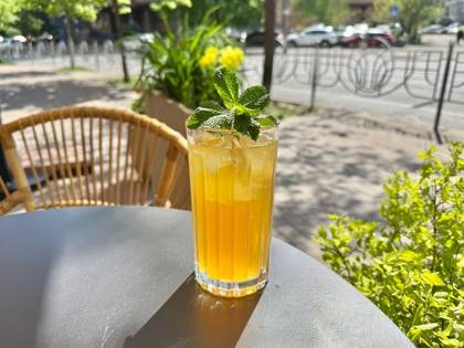 Honey Kvass with Mint