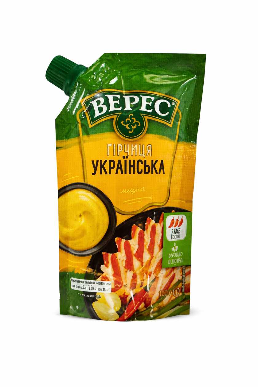 Крепкая украинская горчица Верес 120 г