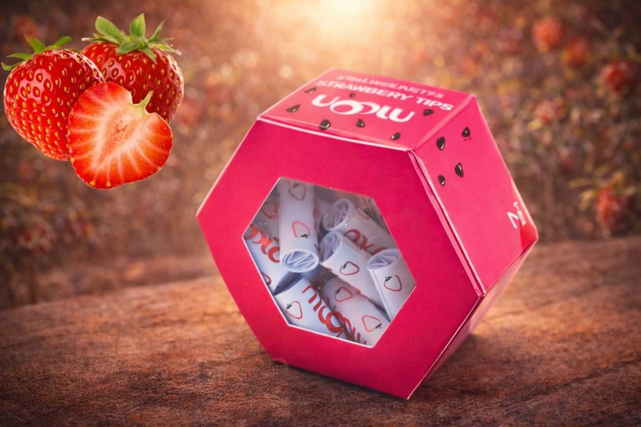 Moon Flavor Tips 7*18mm (20 əd) - Çiyələk