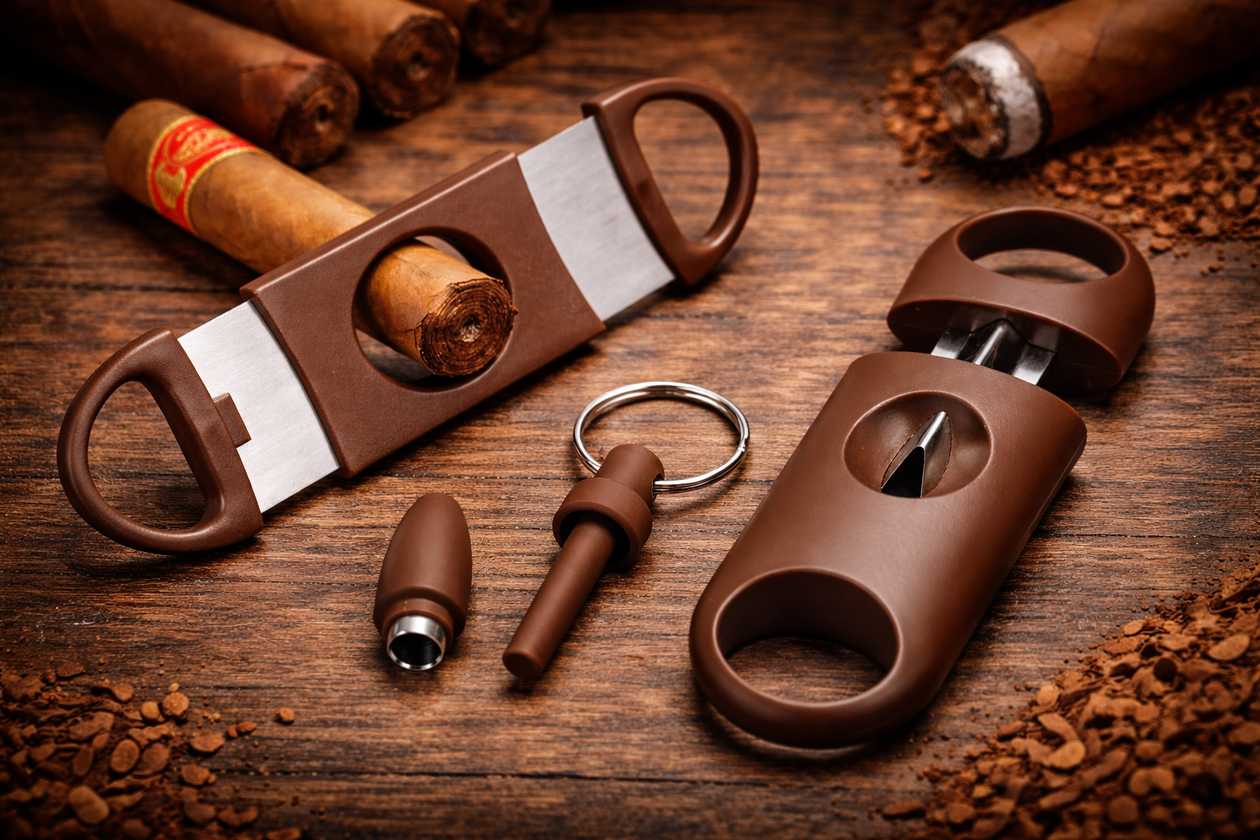 Cigar Cutter & Punch Set → Siqar Kəsici və Deşik Açan Dəst
