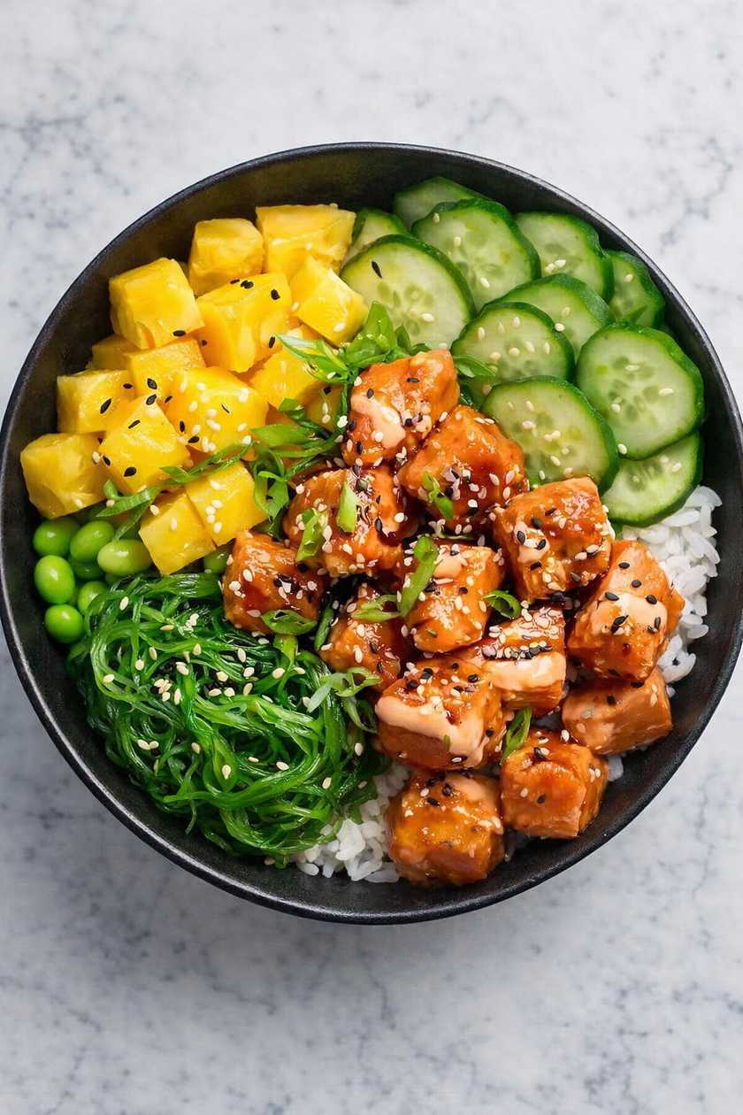 Poke salmon Braseado