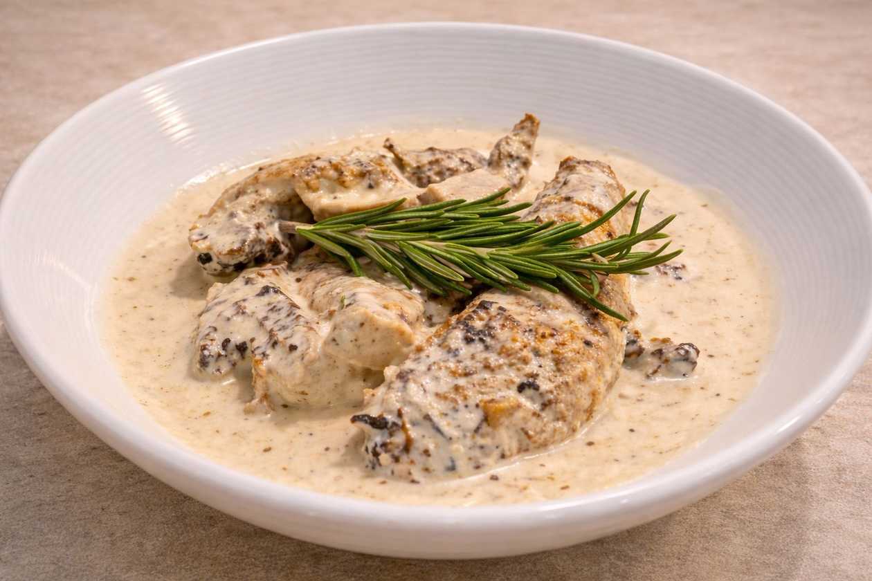 Chicken in cream sause & garlic