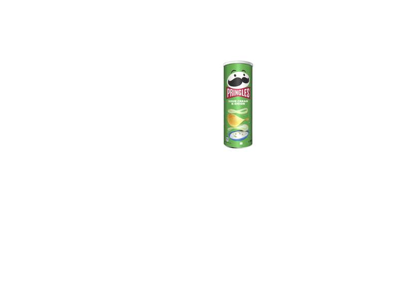 Traškučiai PRINGLES, grietinės ir svogūnų skonio, 165 g