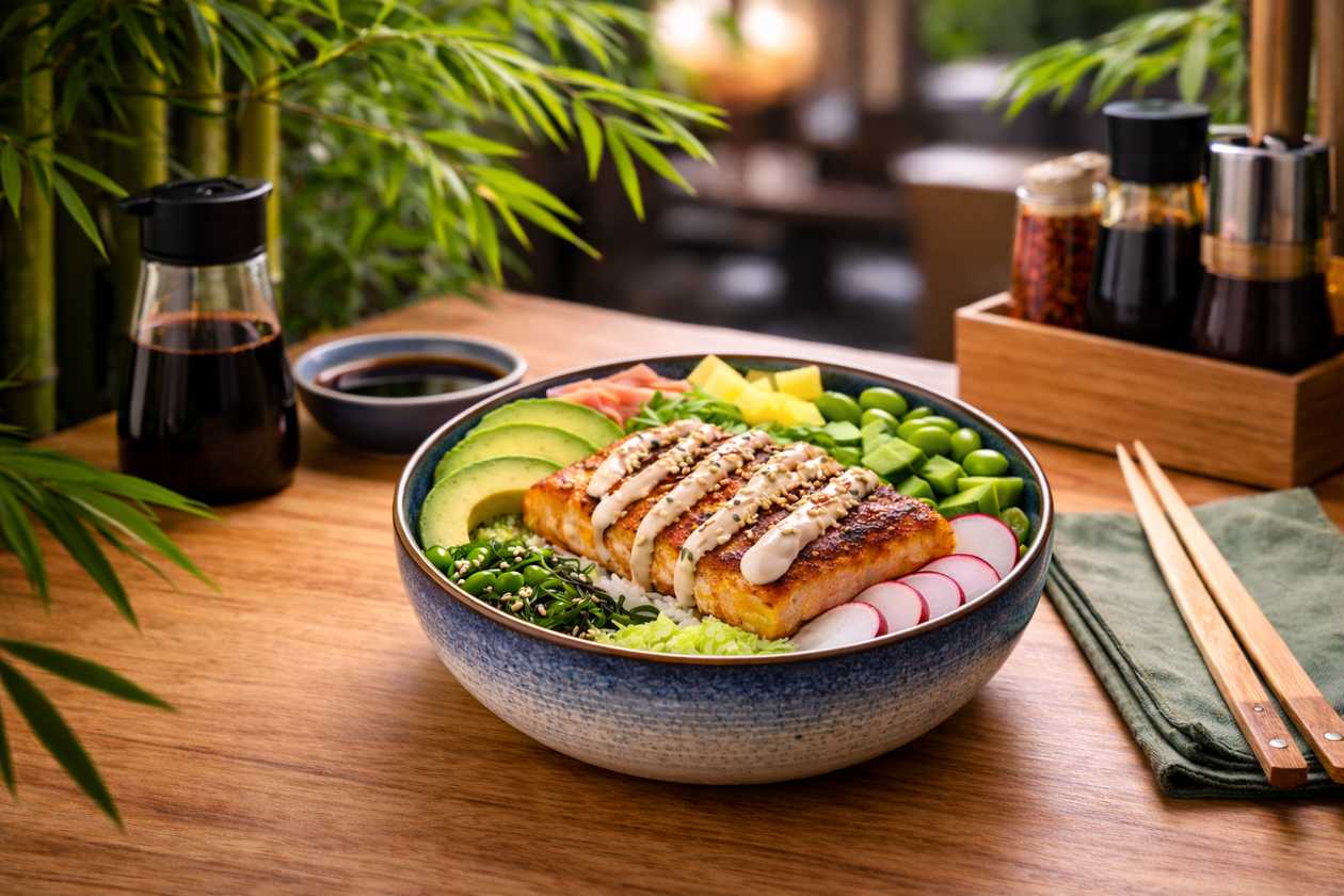 PK08. Poke grilled salmon