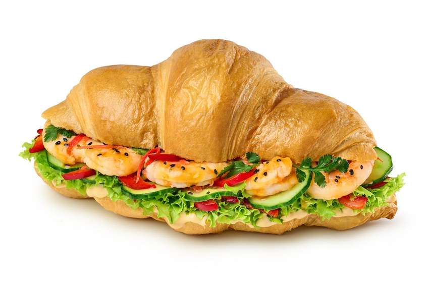 Круасан із креветкою по-азійськи