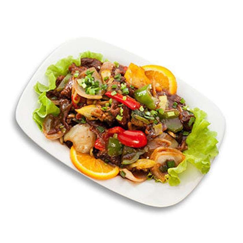 82. I kept lamb with broccoli in a sauce