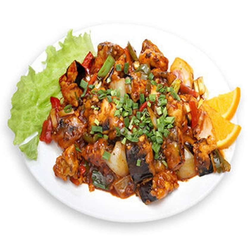 96. Eggplant in sweet chilli sauce