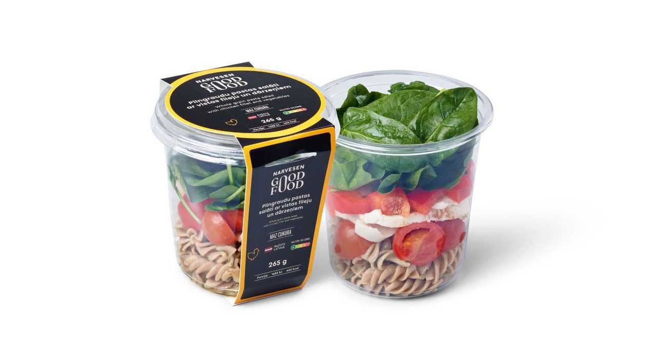 Whole grain pasta salad with chicken and vegetable  295g