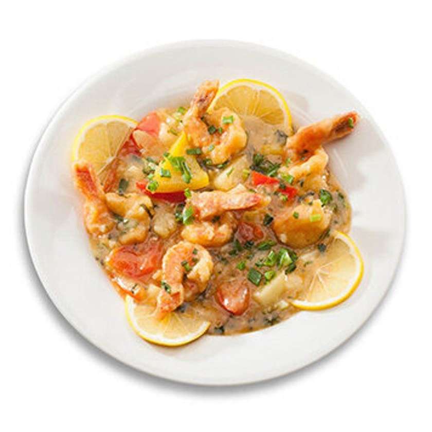 89. King prawns in lemon-coriander sauce