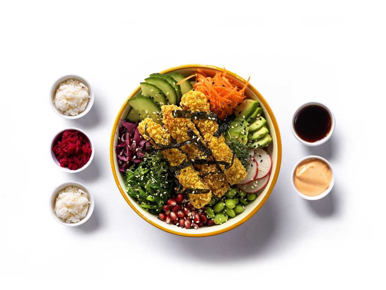 Poke King s kuracími stripsy