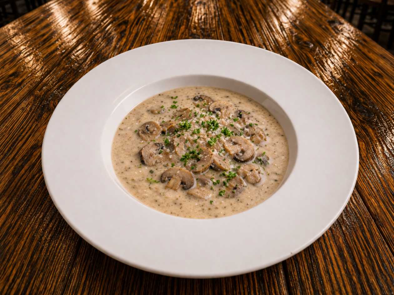 8. Zuppa di funghi champignon