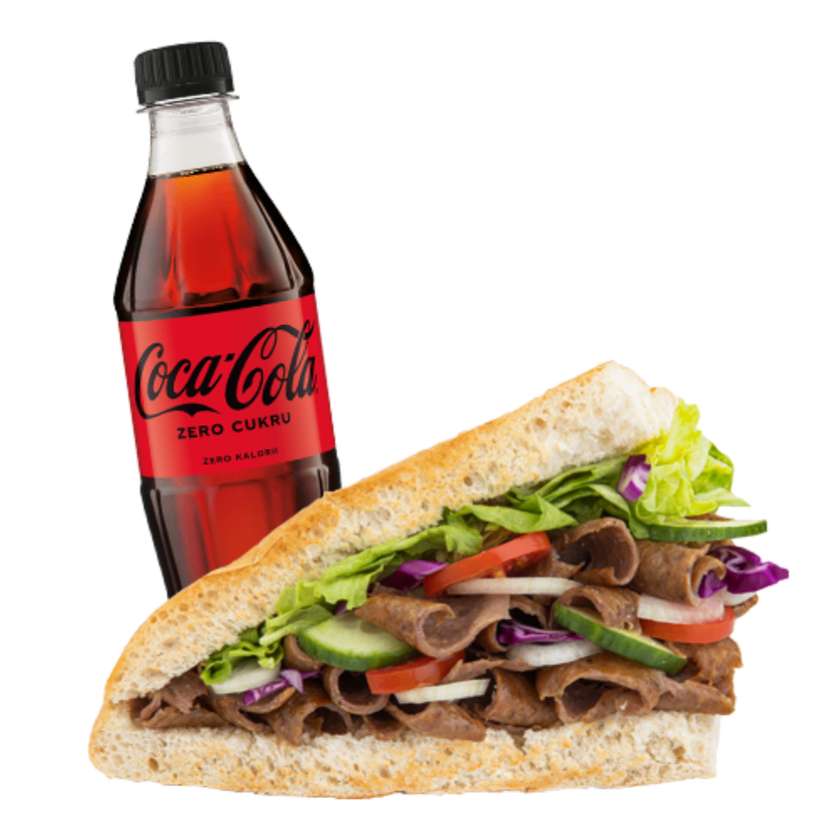 Kebap w bułce + napój
