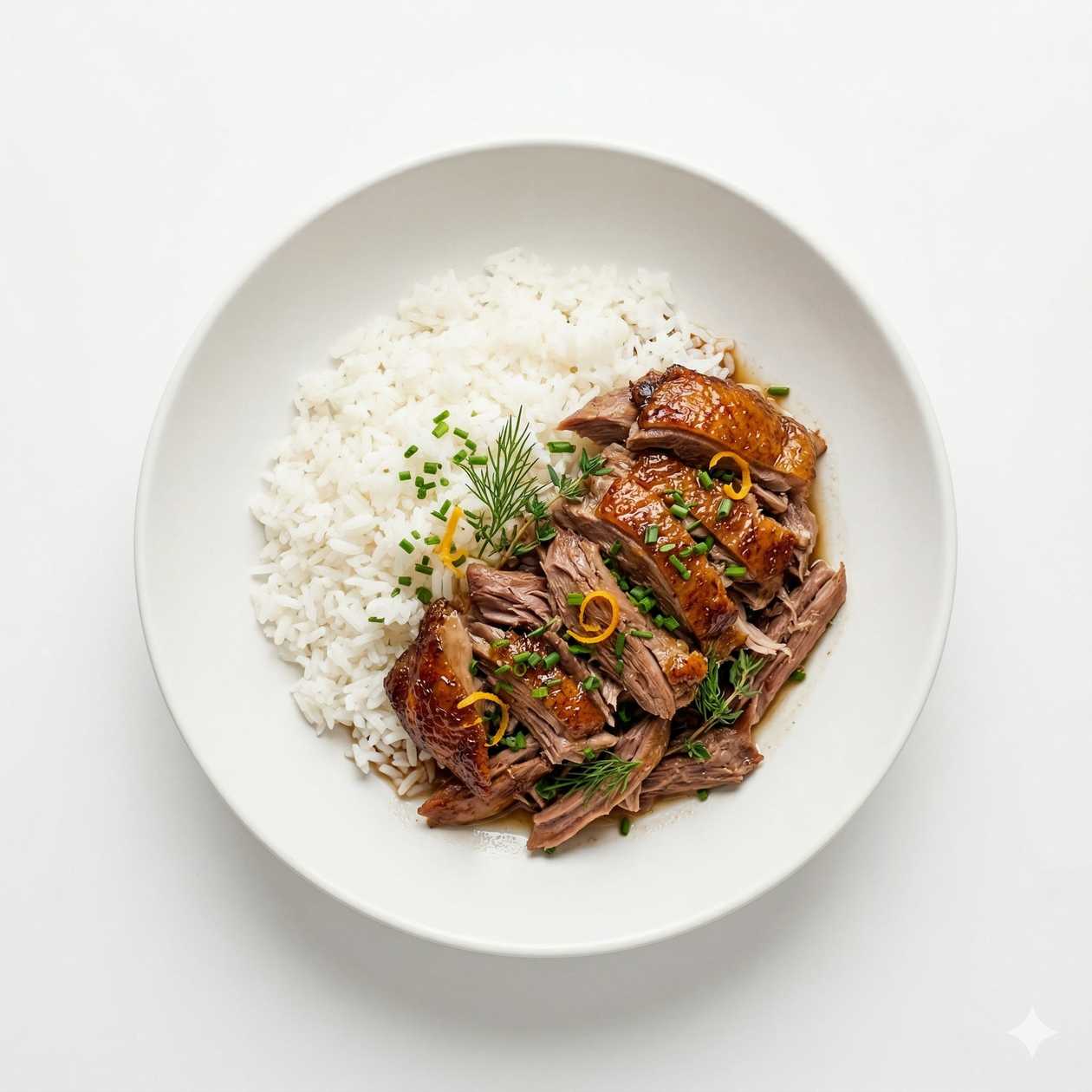 13. Voňavá a Křehká Kachna s Rýží