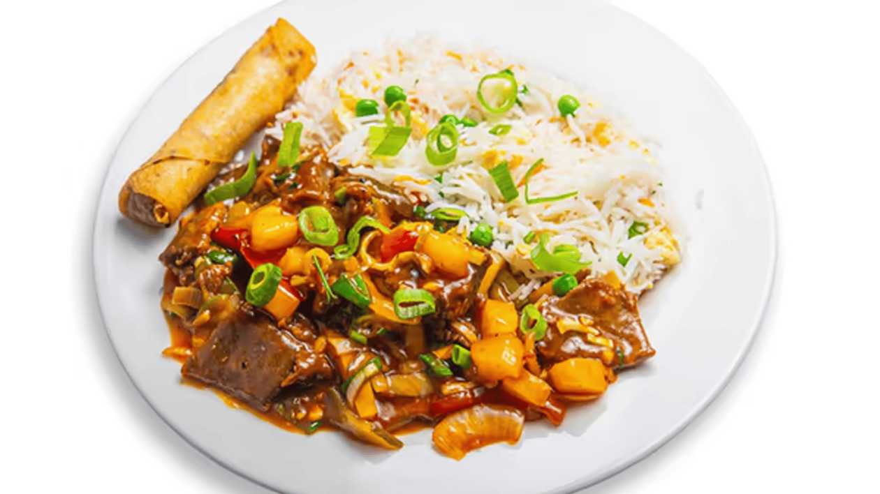 715. Chinese lunch with animal meat