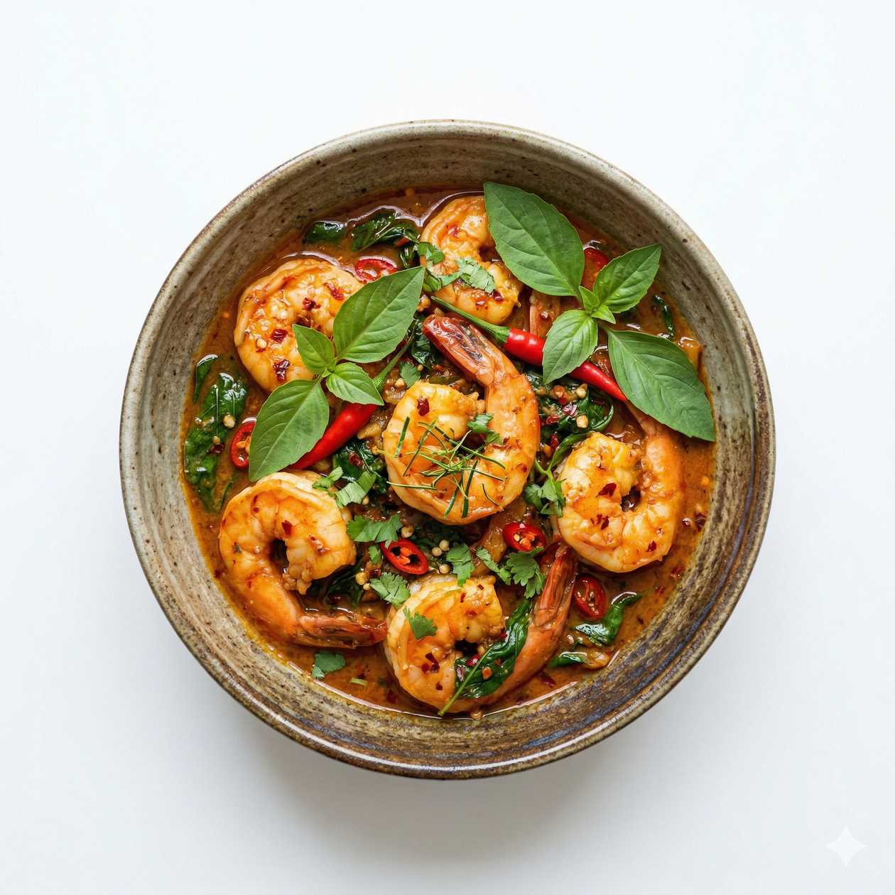 King Prawns in Holy Basil Chilli Sauce