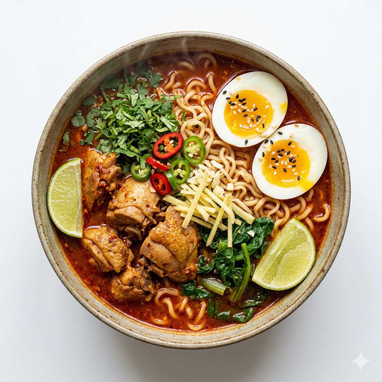 Spicy Korean Chicken Ramen Noodle Soup