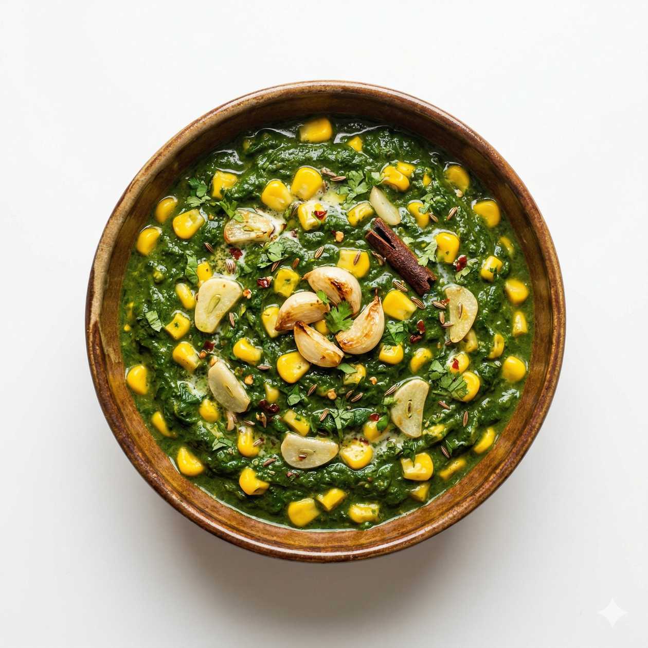 Corn Palak Lasooni