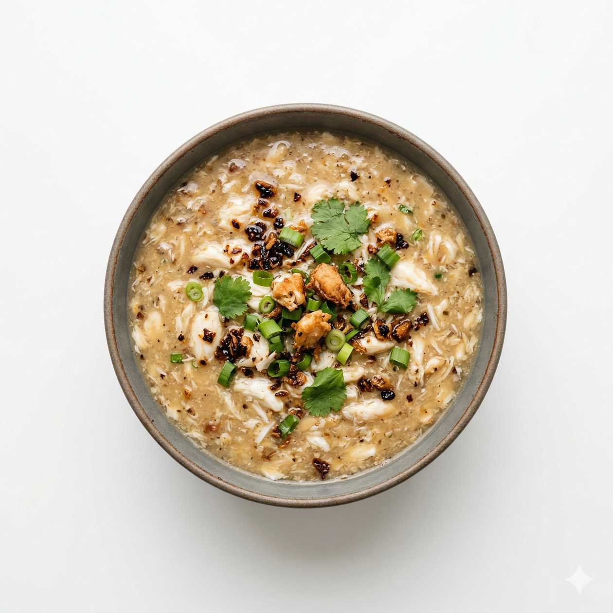 Burnt Garlic Crab Meat Soup