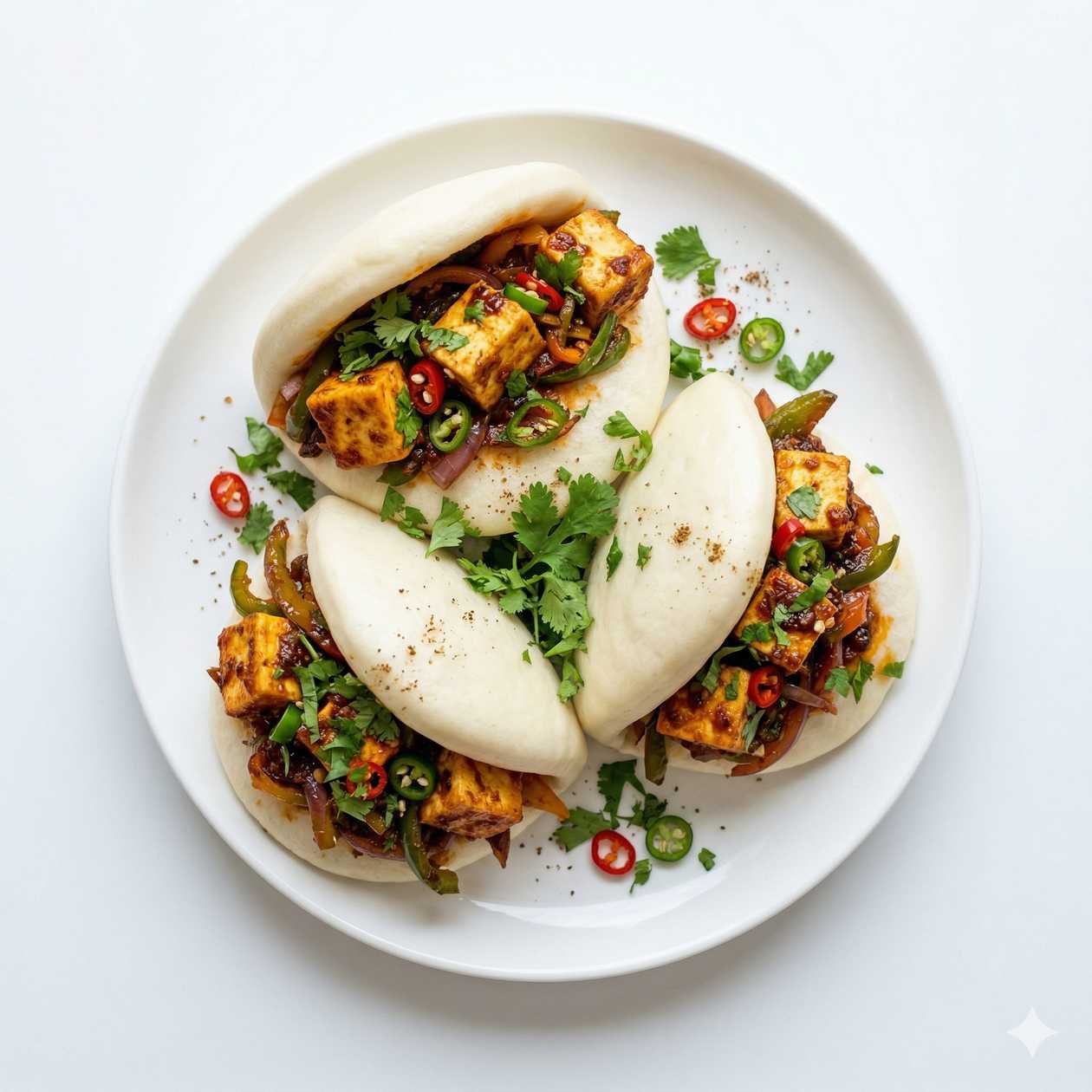 Paneer Chilli Bao Steam Buns
