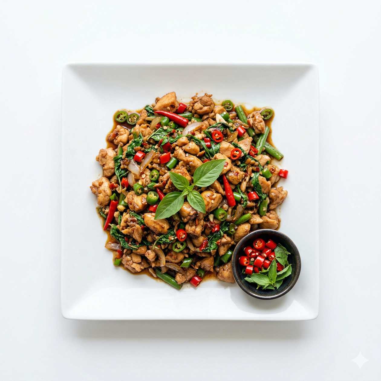 Spicy Thau Basil Chicken