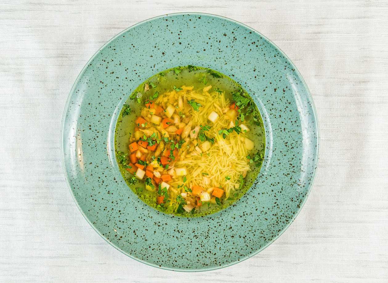 Chicken Broth with Noodles