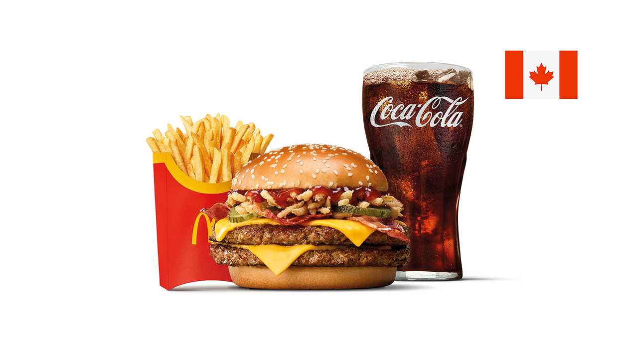 Maple BBQ & Bacon Double McRoyal Large Meal