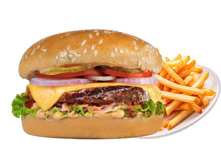 Classic Beef Burger with Chips