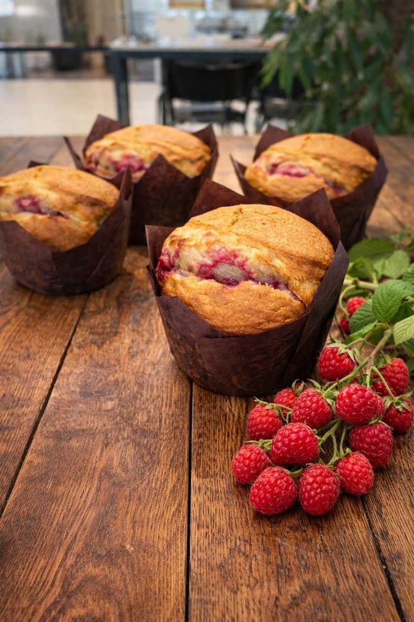 Malinový domácí muffin