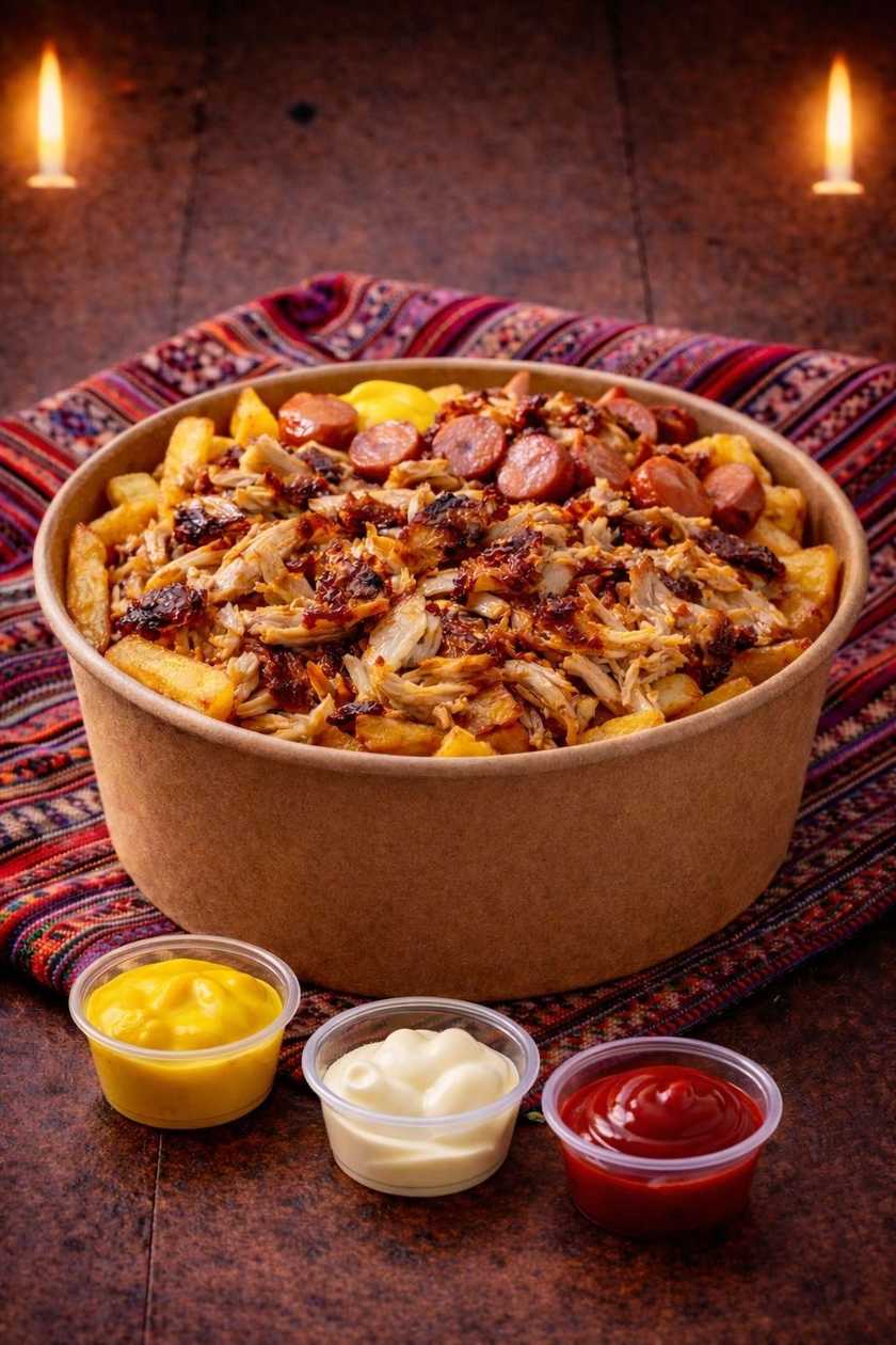 Salchipollo Chicken, Sausage & Fries