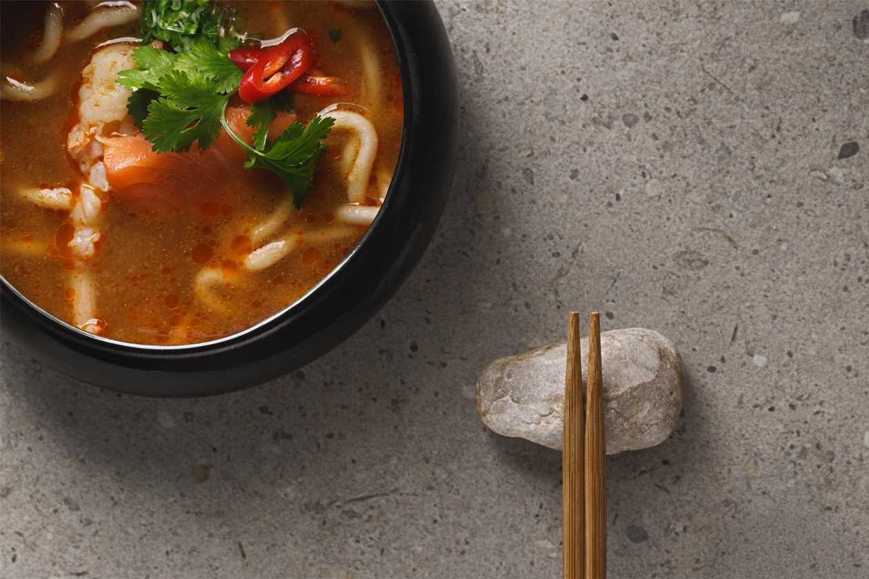 Spicy noodles soup