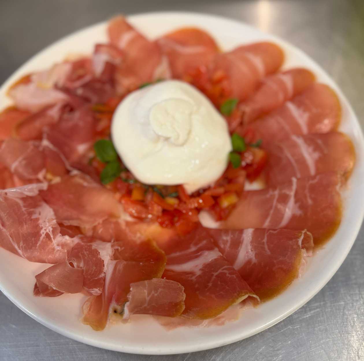 Burrata with Parma Ham