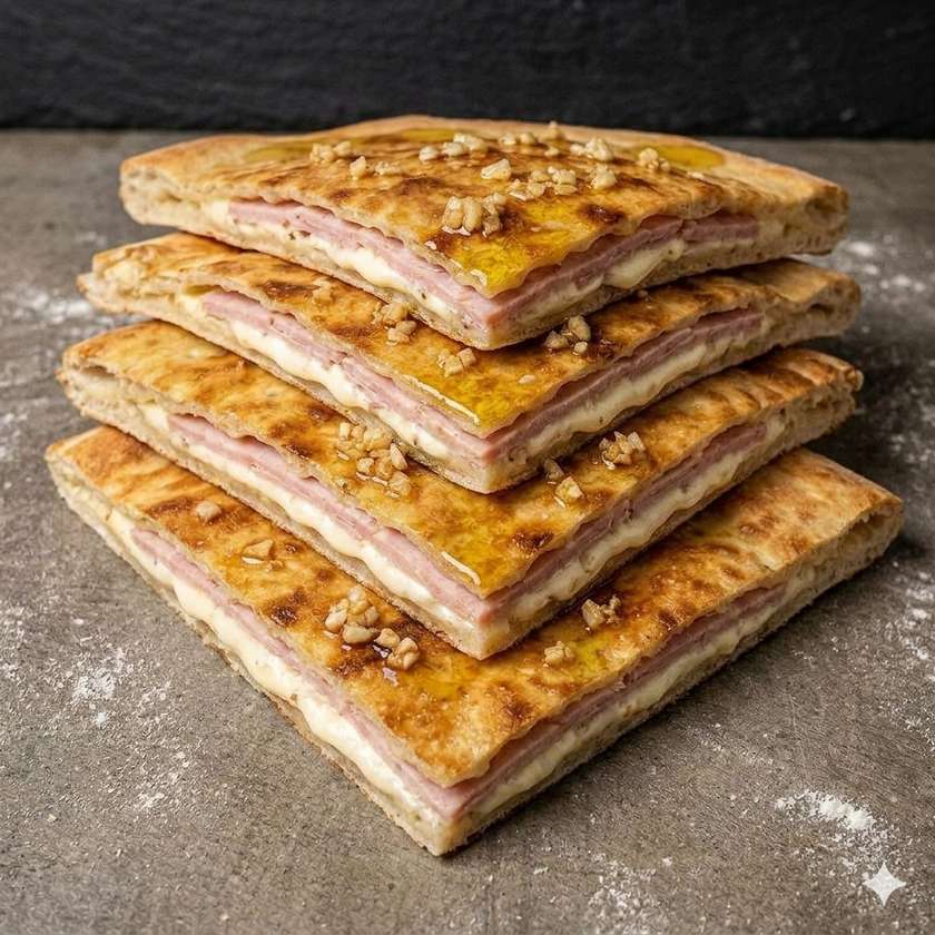 Pizza Sandwich cu Șuncă