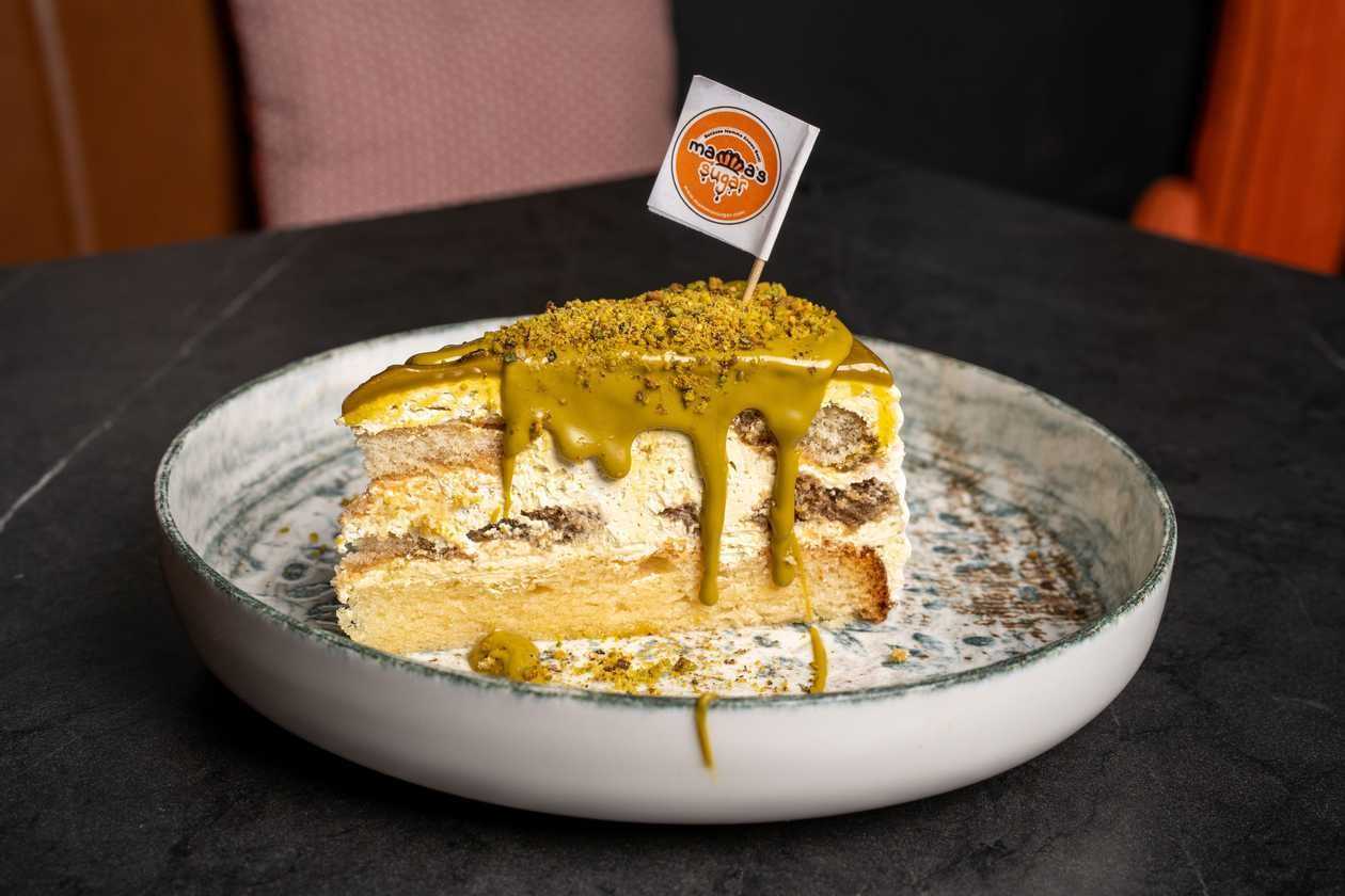 Pistachio Tiramisu Cake