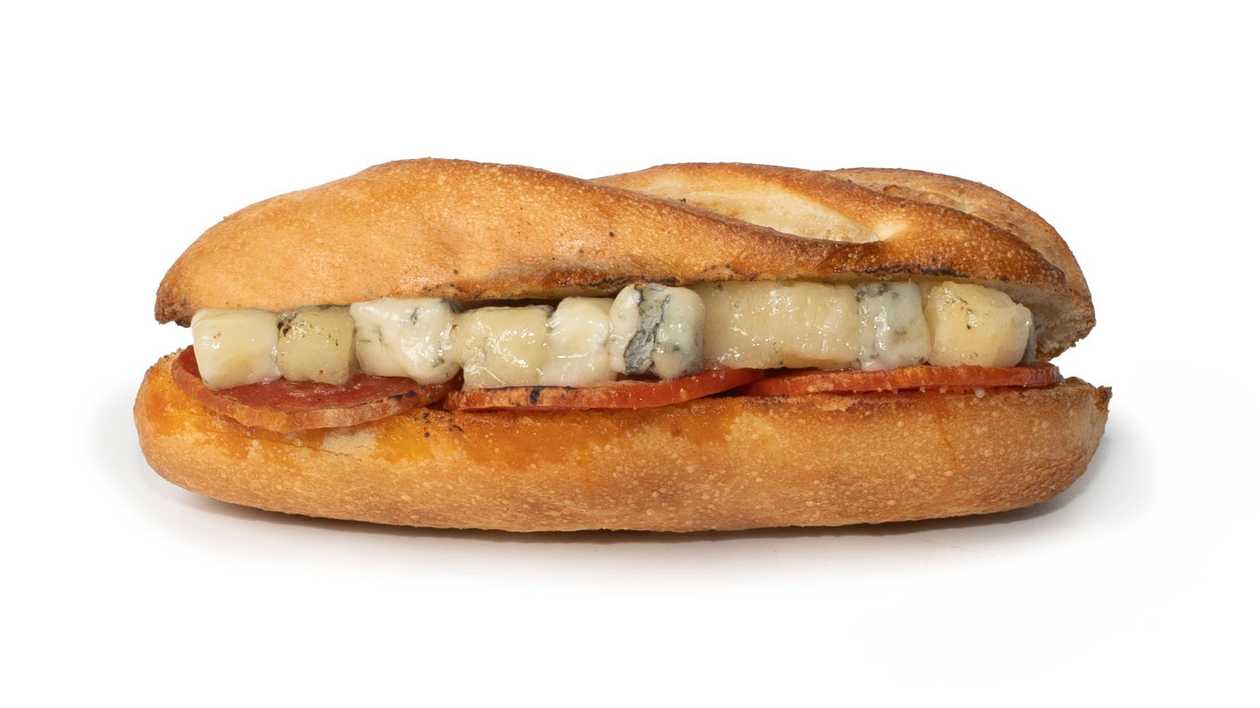 55. Pepperoni e queijo gorgonzola
