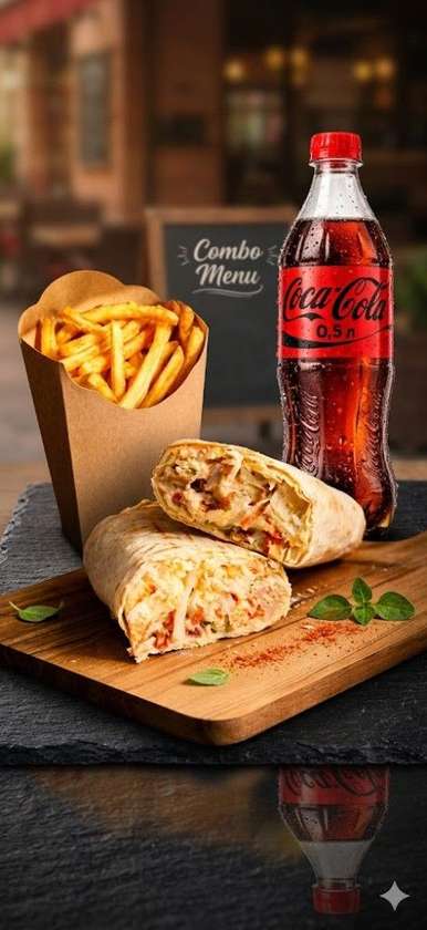 Комбо XL куряча шаурма + фрі + Cola / Pepsi 0,5 л