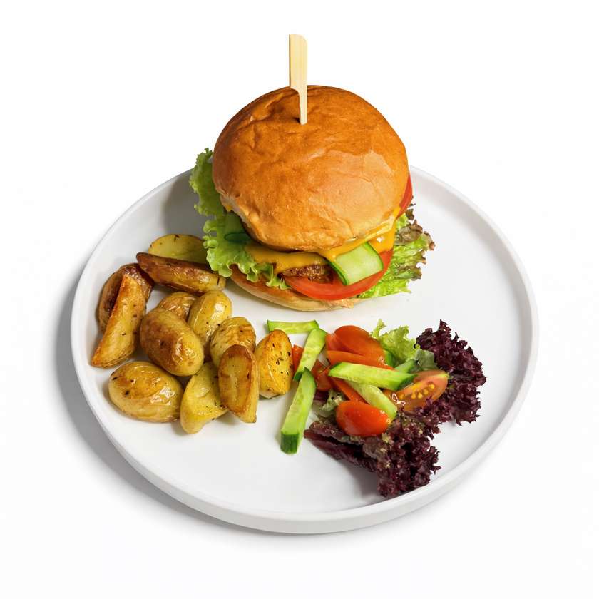 Chicken Burger Plate