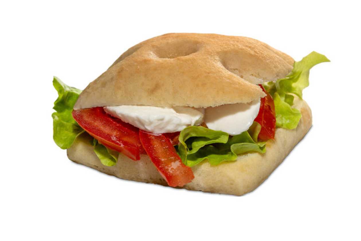 Focaccia with mozzarella