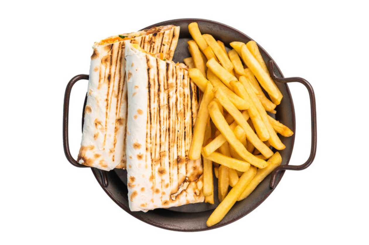 Pulled Pork Quesadilla with French Fries