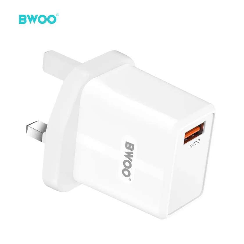 BWOO UK Plug Fast Charging Wall Charger USB BO-CDA176