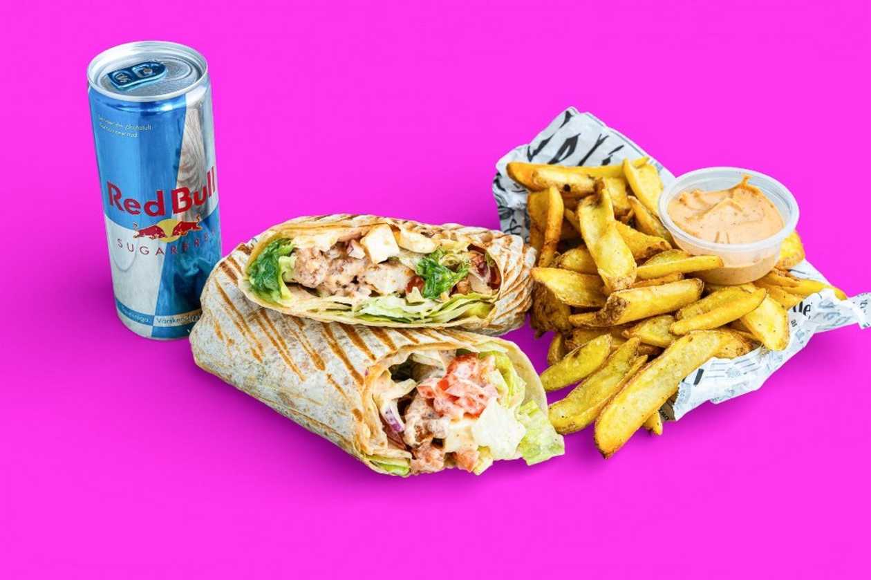 Wrap Combo with Red Bull