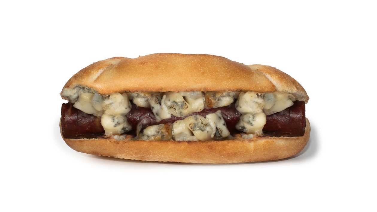 45. Linguiça e queijo gorgonzola