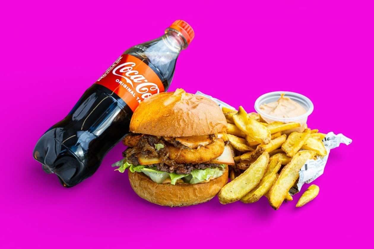 Burger Combo with Onion Rings