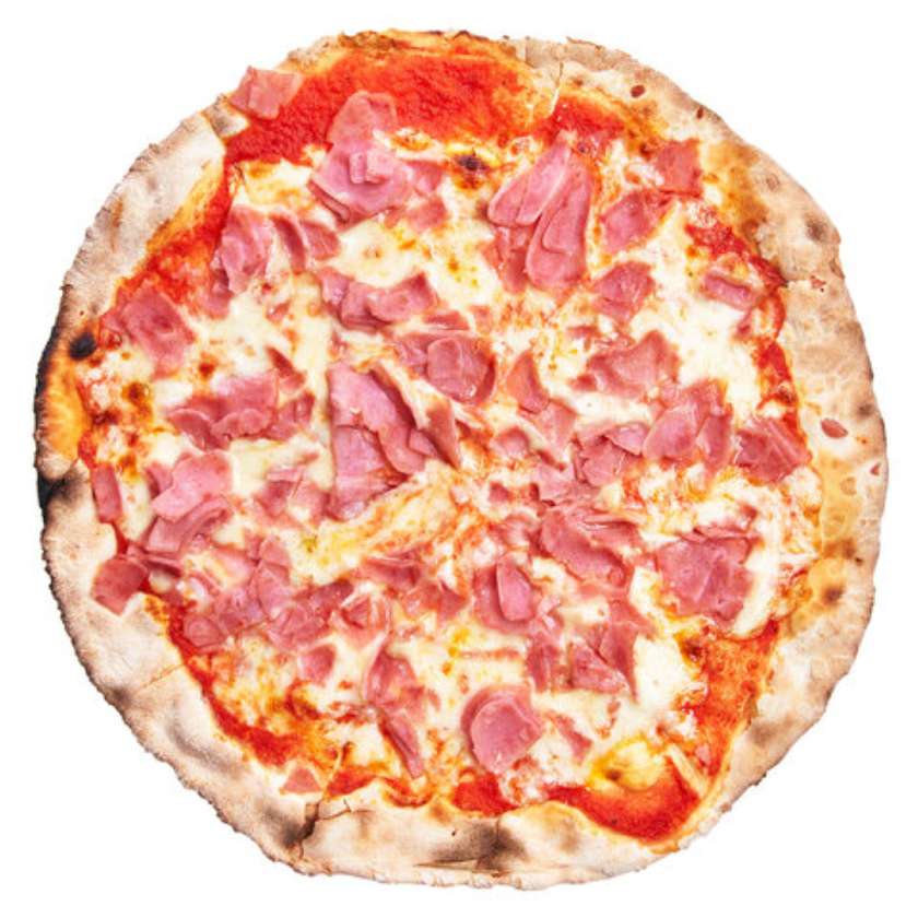 Pizza with ham