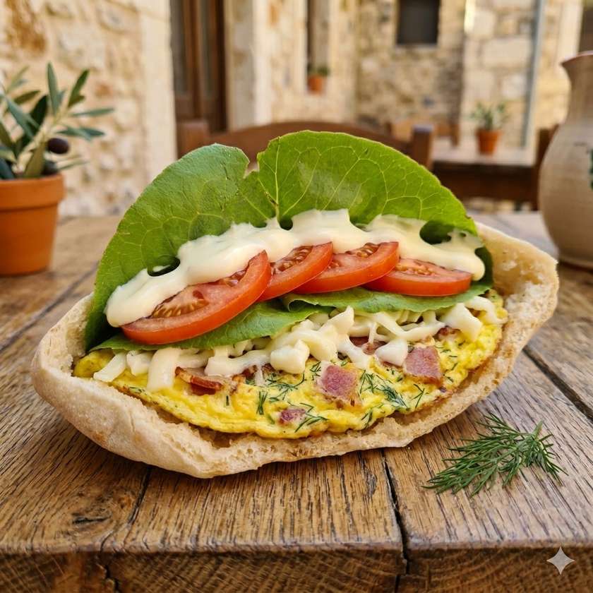 Chiflă Krokanto Cu Omletă
