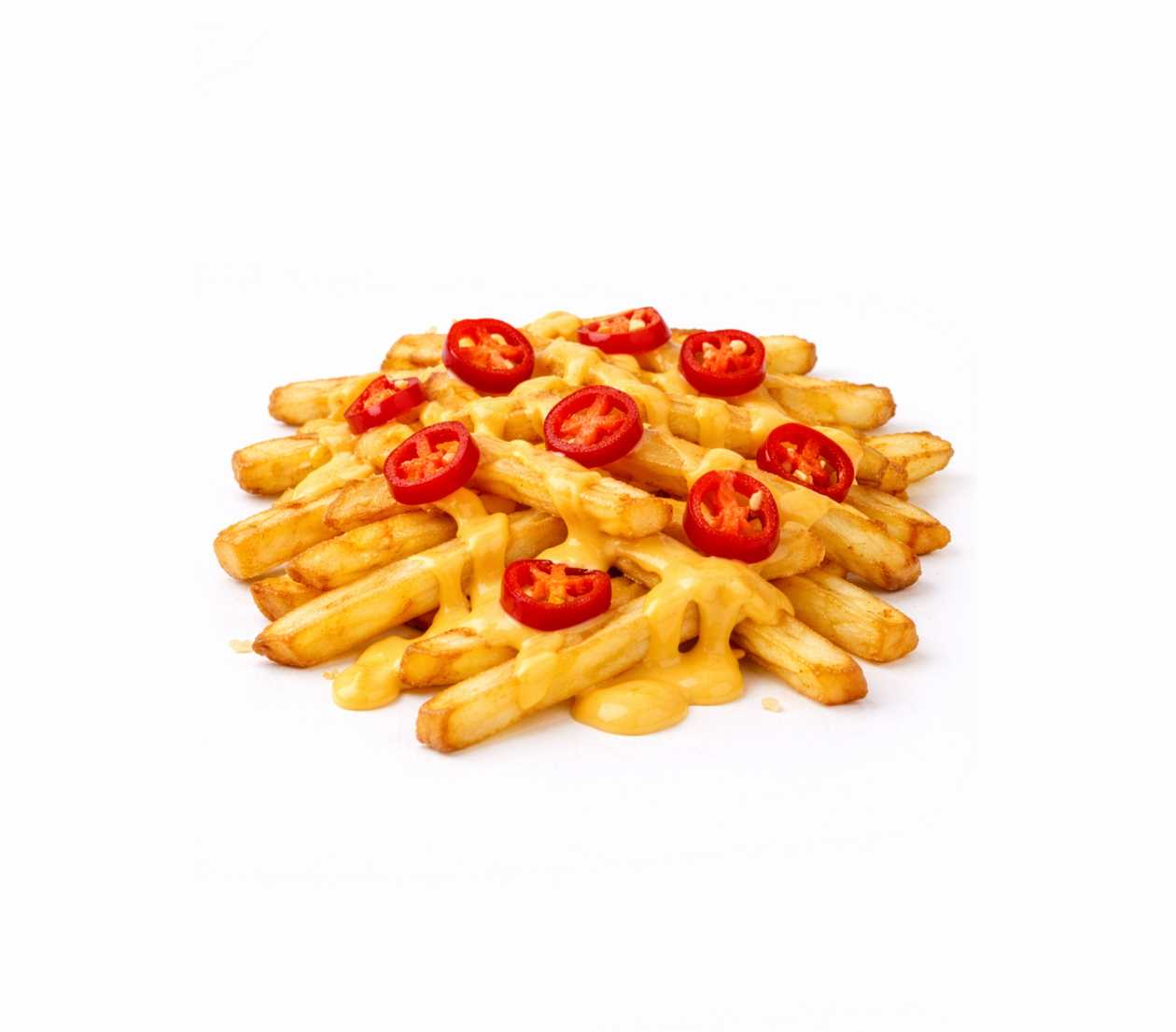 Fryty domowe z sosem serowym i red jalapenoO