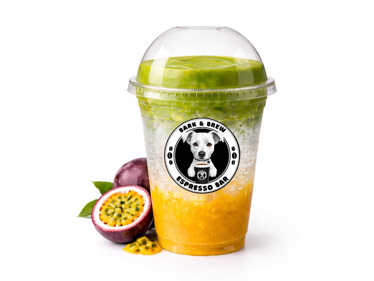 Sparkling Matcha Passion Fruit