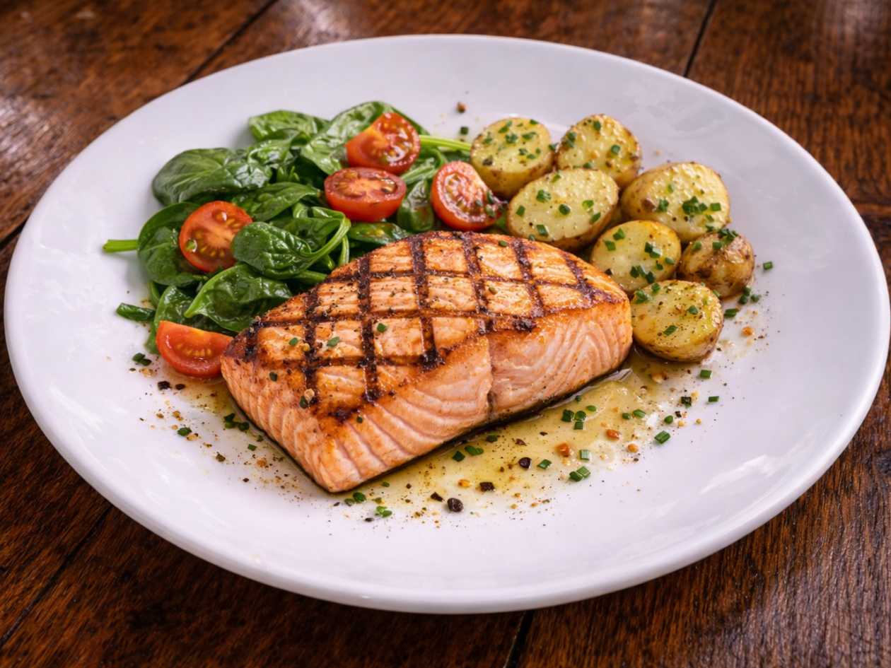 74. Salmone di spinaci